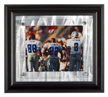 Troy Aikman, Emmitt Smith, Michael Irvin, Triplets Signed Photo